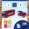 image:imageTrefl Connect Construction Bricks 2in1 BusCar with Trailer  160 Pieces 155 Bricks  5 Bricks Figure for Adults and Children from 5 Years