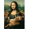 image:imageTrefl Mona Lisa and purring Kitty 500 Piece Jigsaw Puzzle Red 19x13 Print DIY Puzzle Creative Fun Classic Jigsaw for Adults and Children from 10 Years Old