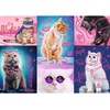 image:imageTrefl Super Cats 1000 Piece Jigsaw Puzzle Neon Color Line 27x19 Print DIY Puzzle Creative Fun Classic Puzzle for Adults and Children from 14 Years Old