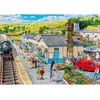 image:imageTrefl The Village Station 1000 Jigsaw Puzzle Premium Plus Tea Time 27x19 A Series of Painted Nostalgic Pictures Perfect Matching of Elements for Adults and Children from 14 Years Old