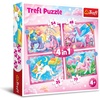 image:imageTrefl Brand 4in1 Jigsaw Puzzle 1 Set of 4 Unicorns and Magic Themed Puzzles 70 Pieces Each Cardboard 4 Years Old4in1 Jigsaw Puzzle Unicorns and Magic Print