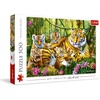 image:imageTrefl Family of Tigers 500 Piece Jigsaw Puzzle Red 19x13 Print DIY Puzzle Creative Fun Classic Jigsaw for Adults and Children from 10 Years Old