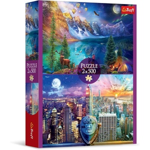 image:imageTrefl American Tour 2x500 Piece Jigsaw Puzzle 19x13 Print DIY Puzzle Creative Fun Classic Jigsaw for Adults and Children from 14 Years Old