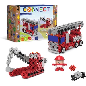 image:imageTrefl Connect 2in1 Construction Bricks Fire BrigadeConstruction Excavator  241 Pieces 236 Bricks  5 Bricks Figure for Adults and Children from 7 Years