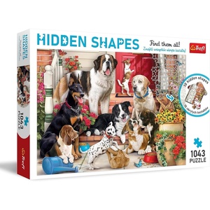 image:imageTrefl Doggy Fun Puzzles Hidden Shapes 1000  43 Pieces hind Hidden Shape Puzzles Unusual Jigsaw Dogs Animals Creative Entertainment Fun for Adults and Children from 14 Years Old