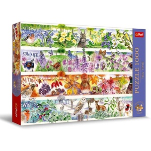 image:imageTrefl Four Seasons 1000 Jigsaw Puzzle Premium Plus Tea Time 27x19 A Series of Painted Nostalgic Pictures Perfect Matching of Elements for Adults and Children from 14 Years Old
