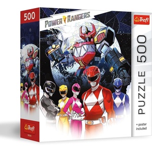 image:imageTrefl Power Rangers  Power Rangers Team  500 Piece Jigsaw Puzzle 189 x 134 DIY Puzzle Creative Fun Classic Puzzle for Adults and Children from 10 Years Old