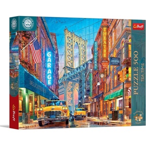 image:imageTrefl Premium Plus Quality  Puzzle Tea Time View of Manhattan Bridge  500 Pieces Series of Painted Nostalgic Pictures of Pieces for Adults and Children Aged 10 and Above