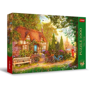 image:imageTrefl Thatched Cottage 1000 Jigsaw Puzzle Premium Plus Tea Time 27x19 A Series of Painted Nostalgic Pictures Perfect Matching of Elements for Adults and Children from 14 Years Old