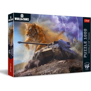 image:imageTrefl World of Tanks Tiger II 1000 Jigsaw Puzzle Premium Plus 27x19 Puzzle Series with Tanks Perfect Matching of Elements for Adults and Children from 14 Years Old