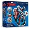 image:imageTrefl Marvel Wood Craft 160 Piece Jigsaw Puzzle Fearless Captain America Irregular Shapes 10 Special Puzzles Modern Premium Jigsaw for Adults and Children from 14 Years Old