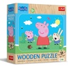 image:imageTrefl  Wooden Puzzle Peppa Pig Meet Cute Peppa  24 Elements Wooden Puzzle Rounded Edge Decorative Pattern on The Reverse for Children from 3 Years Old