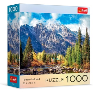 image:imageTrefl  Square Box  Grand Teton National Park  1000 Piece Jigsaw Puzzle 27x19 Print DIY Puzzle Creative Fun Classic Jigsaw for Adults and Children from 14 Years Old