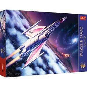 image:imageTrefl Flight into Space 1000 Jigsaw Puzzle Premium Plus Tea Time 27x19 A Series of Painted Nostalgic Pictures Perfect Matching of Elements for Adults and Children from 14 Years Old