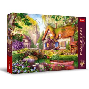 image:imageTrefl Premium Plus Puzzle Tea Time A Charming Cottage in The Forest  1000 Pieces Nostalgic Painted Picture Series Perfectly Matching Pieces for Adults and Children from 12 Years