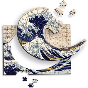 image:imageTrefl The Great Wave Off Kanagawa  Hokusai Katsushika 200 Jigsaw Puzzle Wood Craft Irregular Shapes 5 Special Puzzles Famous Paintings Creative Fun for Adults and Children from 9 Years Old