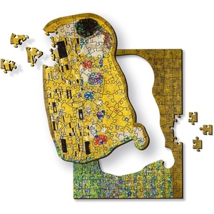 image:imageTrefl The Kiss  Gustav Klimt 200 Jigsaw Puzzle Wood Craft Irregular Shapes 5 Special Puzzles Famous Paintings and Artists Creative Fun for Adults and Children from 9 Years Old