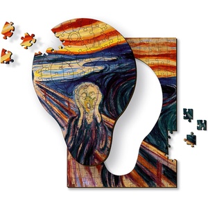 image:imageTrefl The Scream  Edvard Munch 200 Jigsaw Puzzle Wood Craft Irregular Shapes 5 Special Puzzles Famous Paintings and Artists Creative Fun for Adults and Children from 9 Years Old