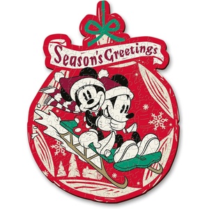 image:imageTrefl Wooden Contour Jigsaw Puzzle DisneyMickey and Minnis Christmas Adventure  160 Pieces Wood Craft Irregular Shapes 10 Figurines Premium Jigsaw Puzzle for Adults and Children Aged 14