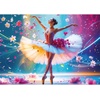 image:imageTrefl  Dancing Ballerina  Puzzle 1000 Elements  Jigsaw Puzzle Depicting a Dancing Ballerina in a Floral Setting for Adults and Children Over 14 Years Old