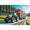 image:imageTrefl  Forest Tractor  100 Piece Puzzle  Colourful Jigsaw Puzzle with Vehicles Creative Entertainment Fun for Children Aged 5 and Older