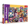 image:imageTrefl  Funny Animal Portraits  300 Piece Puzzle  Colourful Collage with Animals Creative Entertainment Fun for Children Aged 8 and Over