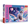 image:imageTrefl  Pet Cat  160 Piece Puzzle  Colourful Puzzle with Cat in Clouds Creative Entertainment Fun for Children Aged 6 and Older
