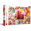 image:imageTrefl Candy  Collage 1000 Jigsaw Red Puzzle 27x19 Print Painted Nostalgic Pictures Perfect Matching of Elements for Adults and Children from 14 Years Old