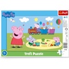 image:imageTrefl Peppa Pigs 15 Piece Jigsaw Puzzle Frame Happy Train Print DIY Puzzle Creative Fun Classic Jigsaw for Adults and Children from 3 Years Old