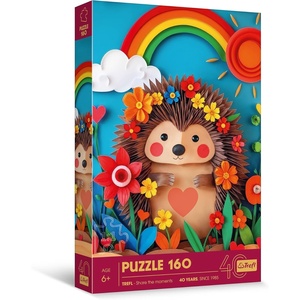image:imageTrefl  3D Effect Puzzle Hedgehog  160 Pieces  Trefls 40th Anniversary Colourful Puzzles with Animals for Children Aged 6 and Older