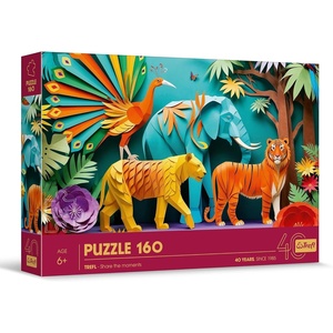 image:imageTrefl  3D Effect Puzzle Jungle  160 Pieces  Trefls 40th Anniversary Coloured Puzzles for Children Aged 6 and Older