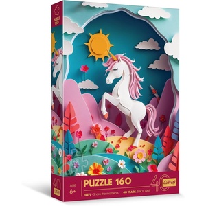 image:imageTrefl  3D Effect Puzzle Unicorn  160 Pieces  Trefls 40th Anniversary Colourful Puzzles with Animals for Children Aged 6 and Older