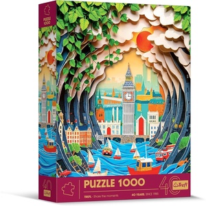 image:imageTrefl  3D Puzzle London  1000 Pieces  40th Anniversary Trefl Paper Art Premium Jigsaw Puzzle for Adults and Children Aged 14 and Older