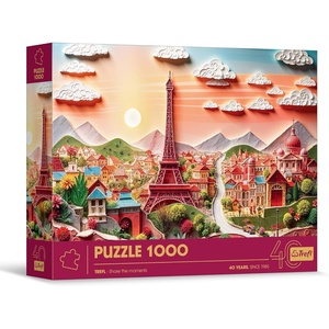 image:imageTrefl  3D Puzzle Paris  1000 Pieces  40th Anniversary Trefl Paper Art Premium Jigsaw Puzzle for Adults and Children Aged 14 and Older