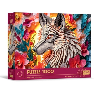 image:imageTrefl  3D Puzzle Wolf  1000 Pieces  40th Anniversary Trefl Paper Art Premium Jigsaw Puzzle for Adults and Children Aged 14 and Older