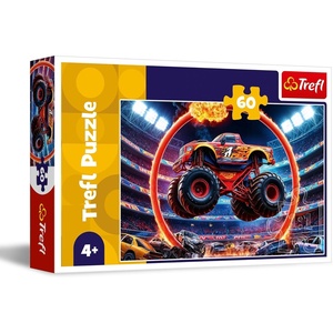 image:imageTrefl  Monster Truck  60 Piece Puzzle  Colourful Puzzle with Vehicles Creative Entertainment Fun for Children Aged 4 and Older