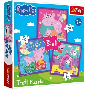 image:imageTrefl  Peppa Pig Peppa Pigs Habits  3in1 Puzzle 3 Puzzles 20 to 50 Pieces  Various Difficulty Levels Entertainment for Children Aged 3