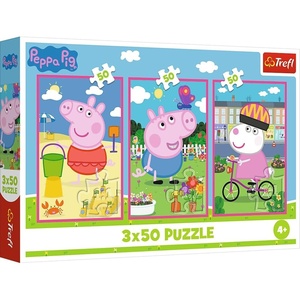 image:imageTrefl  Puzzle 3in1 Peppa Pig The Power of Friendship  3 x 50 Pieces Set of Three Puzzles for Kids Aged 4 and Older