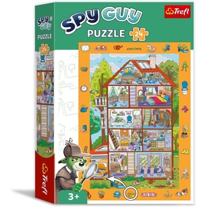 image:imageTrefl  Spy Guy Observational Puzzle At Home  24 Pieces  Find All Items from the Frame Colorful Puzzle Full of Details Perception Training for Children from 3 Years