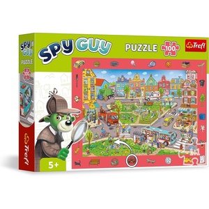 image:imageTrefl  Spy Guy Observational Puzzle City  100 Pieces  Find All Items from the Frame Colorful Puzzle Full of Details Perception Training for Children from 5 Years