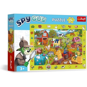 image:imageTrefl  Spy Guy Observational Puzzle Farm  24 Pieces  Find All Items from the Frame Colorful Puzzle Full of Details Perception Training for Children from 3 Years