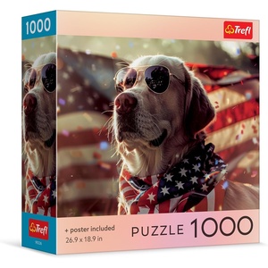 image:imageTrefl  Square Box  American Dog  1000 Piece Jigsaw Puzzle 27x19 Print DIY Puzzle Creative Fun Classic Jigsaw for Adults and Children from 14 Years Old