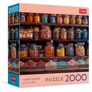 image:imageTrefl  Square Box  Jars of Joy 2000 Piece Jigsaw Puzzle 38x27 Print DIY Puzzle Creative Fun Classic Jigsaw for Adults and Children from 14 Years Old