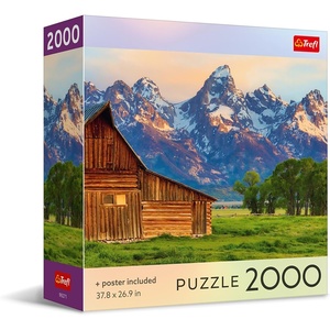 image:imageTrefl  Square Box  View of the Teton Range 2000 Piece Jigsaw Puzzle 38x27 Print DIY Puzzle Creative Fun Classic Jigsaw for Adults and Children from 14 Years Old