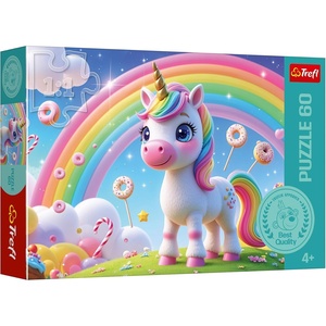 image:imageTrefl  The Treflik Family Candy World  Puzzle 60 Elements  Colorful Puzzle with Unicorns Entertainment Fun for Kids 4 and up