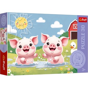 image:imageTrefl  The Treflik Family Happy Country Life  Puzzle 30 Elements  Colorful Puzzles with Animals Creative Entertainment Fun for Children Over 3 Years Old