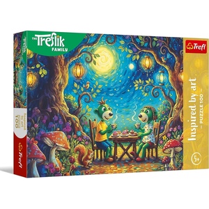 image:imageTrefl  The Treflik Family Inspired By Art Meeting in the Caf  100 Pieces  Colourful Puzzles with Fairy Tale Characters Creative Entertainment Fun for Children Aged 5 and Above