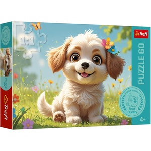 image:imageTrefl  The Treflik Family Puppy be  60 Piece Puzzle  Colourful Puzzle with a Puppy Creative Entertainment Fun for Kids Aged 4 and up