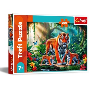image:imageTrefl  Tiger Habits  200 Piece Puzzle  Colourful Puzzle with Animals for Children Aged 7 and Older