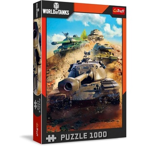 image:imageTrefl  World of Tanks Tanks in Battle  Puzzle 1000 Elements  Jigsaw Puzzle with Tanks from The Popular Game for Adults and Children Over 14 Years Old